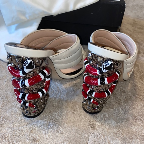 Rare Gucci Webby Snake Mule Heels - Picture 5 of 9